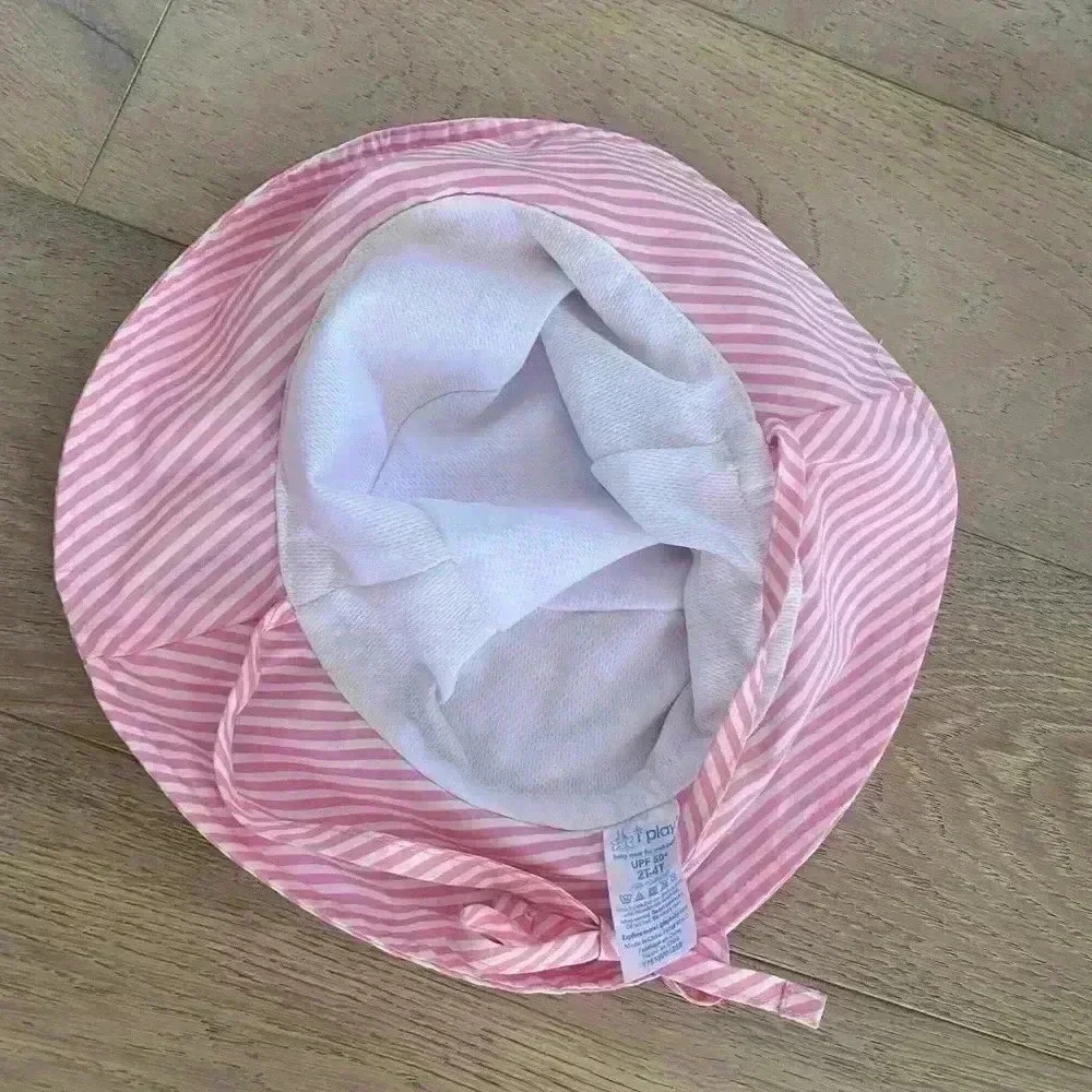 iPlay UPF 50+ sun Hat Pink White 2T-4T - Picture 3 of 4